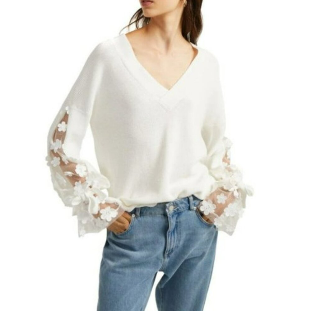 NWT - French Connection - Caballo Lace Knit Sweater - Size Small - Picture 1 of 10